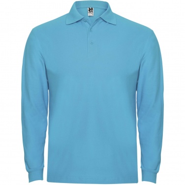 Logo trade corporate gifts image of: Estrella long sleeve men's polo