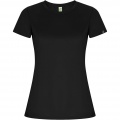 Imola short sleeve women's sports t-shirt, Solid black