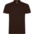 Star short sleeve men's polo, Chocolat