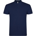 Star short sleeve kids polo, Navy Blue