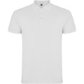 Star short sleeve kids polo, White