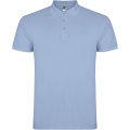 Star short sleeve kids polo, Sky blue