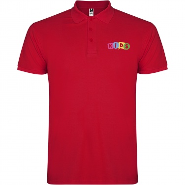 Logo trade promotional giveaways picture of: Star short sleeve kids polo