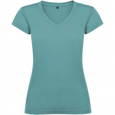 Logo trade promotional gifts image of: Victoria short sleeve women's v-neck t-shirt