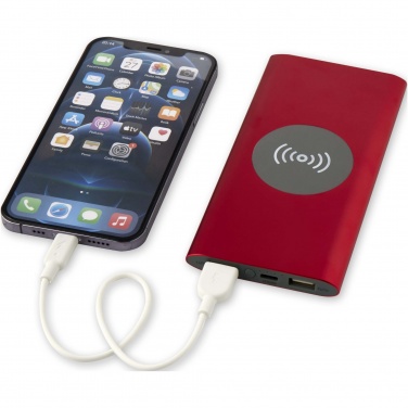 Logo trade corporate gifts picture of: Juice 8000 mAh Type-C recycled aluminium wireless power bank