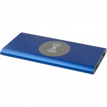 Logo trade promotional gift photo of: Juice 8000 mAh Type-C recycled aluminium wireless power bank