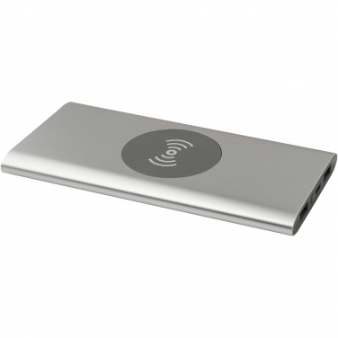 Logo trade promotional gift photo of: Juice 8000 mAh Type-C recycled aluminium wireless power bank