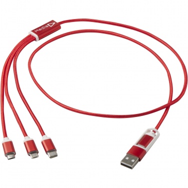 Logo trade corporate gift photo of: Versatile 5-1 recycled aluminium charging cable