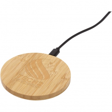 Logotrade promotional product picture of: Essence 15W bamboo wireless charging pad