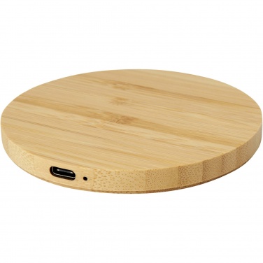 Logotrade promotional item image of: Essence 15W bamboo wireless charging pad