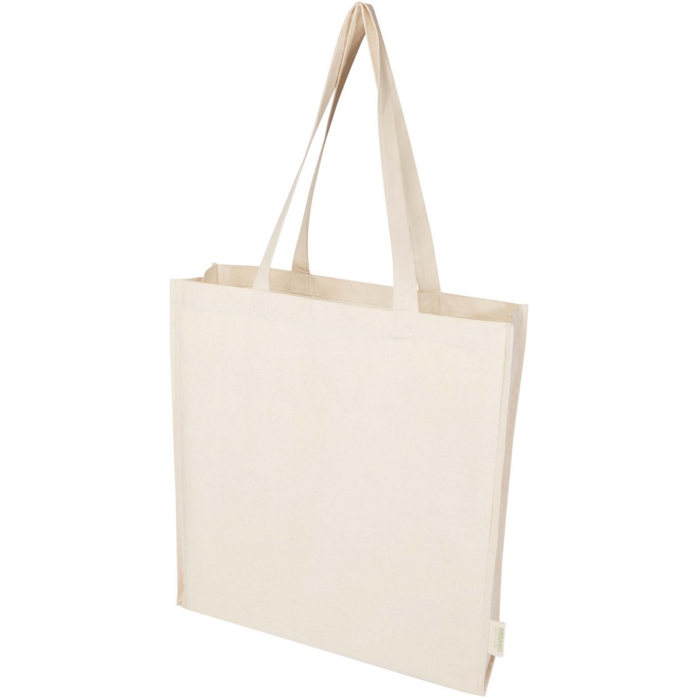 Logo trade business gift photo of: Orissa 180 g/m² organic full gusset tote bag 14L