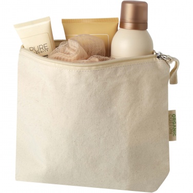 Logo trade promotional gifts image of: Orissa 180 g/m² organic toiletry bag 1L