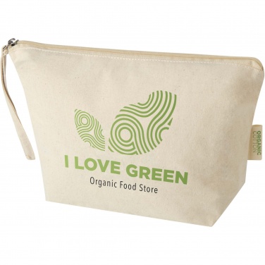 Logo trade promotional giveaway photo of: Orissa 180 g/m² organic large accessory pouch 3L