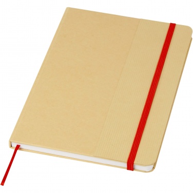 Logo trade promotional gifts picture of: Nelida A5 recycled cardboard hard cover notebook