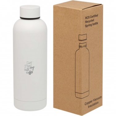 Logo trade advertising products image of: Spring 500 ml RCS certified recycled stainless steel copper vacuum insulated bottle