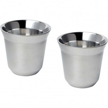 Logotrade advertising products photo of: Duo 80 ml RCS certified stainless steel espresso cup set 