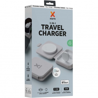 Logotrade promotional item image of: Xtorm XWF21 15W foldable 2-in-1 wireless travel charger