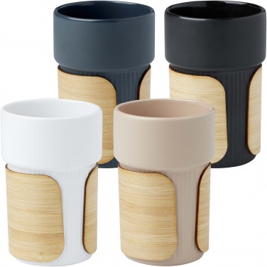 Logo trade business gifts image of: Tumbler Fika 340 ml with bamboo sleeve