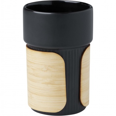 Logo trade promotional item photo of: Fika 340 ml tumbler with bamboo sleeve