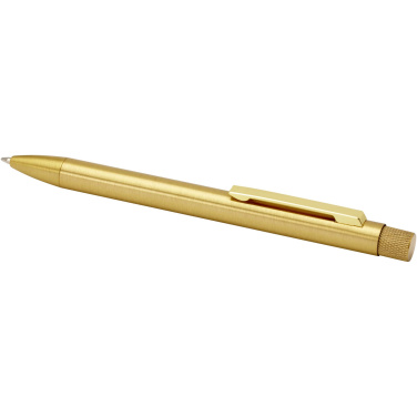 Logotrade business gift image of: Beatriz recycled brass ballpoint pen