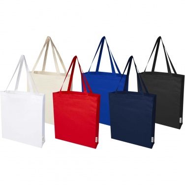 Logotrade promotional giveaway picture of: Madras 140 g/m² GRS recycled cotton gusset tote bag