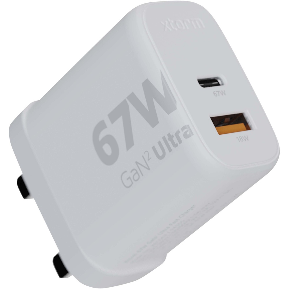 Logotrade promotional gift picture of: Xtorm XEC067G GaN² Ultra 67W wall charger - UK plug