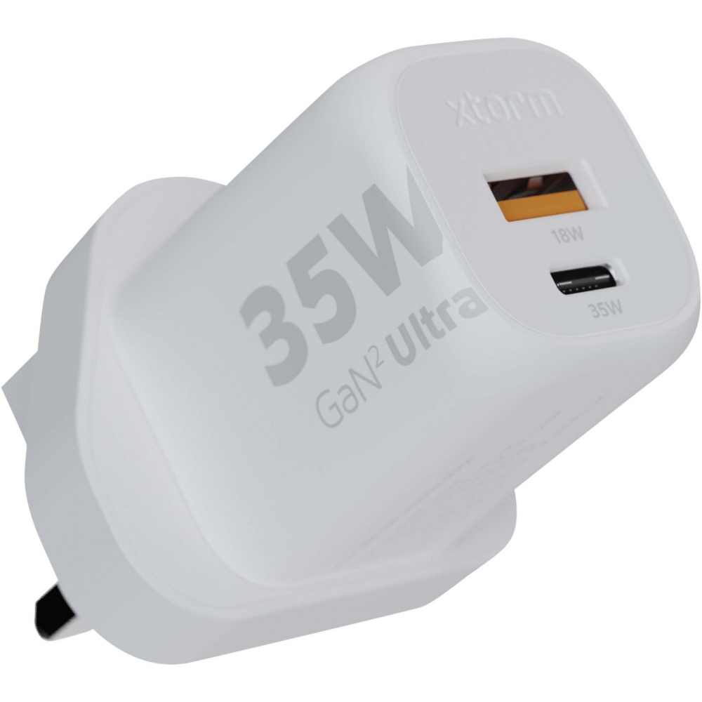 Logotrade promotional product image of: Xtorm XEC035 GaN² Ultra 35W wall charger - UK plug