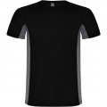 Shanghai short sleeve men's sports t-shirt, Solid black / Dark Lead