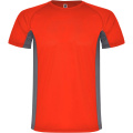 Shanghai short sleeve kids sports t-shirt, Red / Dark Lead