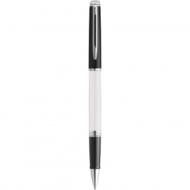 Logo trade advertising products image of: Hemisphere colour blocking rollerball pen with palladium trim