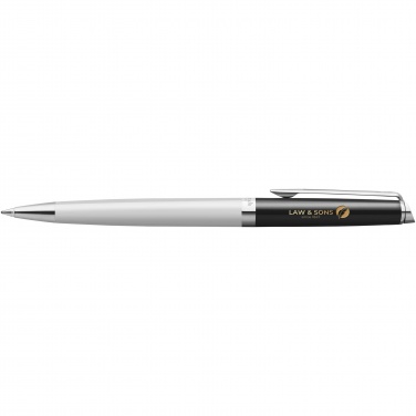 Logotrade promotional merchandise photo of: Hemisphere colour blocking ballpoint pen with palladium trim