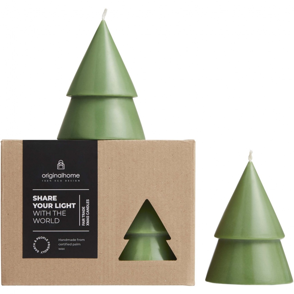 Logo trade promotional product photo of: Originalhome Xmas tree candle set of 2 - M