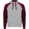 Badet kids two-tone hoodie, Heather grey / Garnet