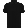 Centauro Premium short sleeve unisex polo, Solid black