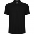 Pegaso Premium short sleeve men's polo, Solid black