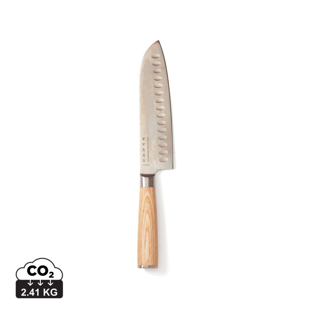 Logo trade promotional gifts image of: VINGA Hattasan Damascus Santoku knife