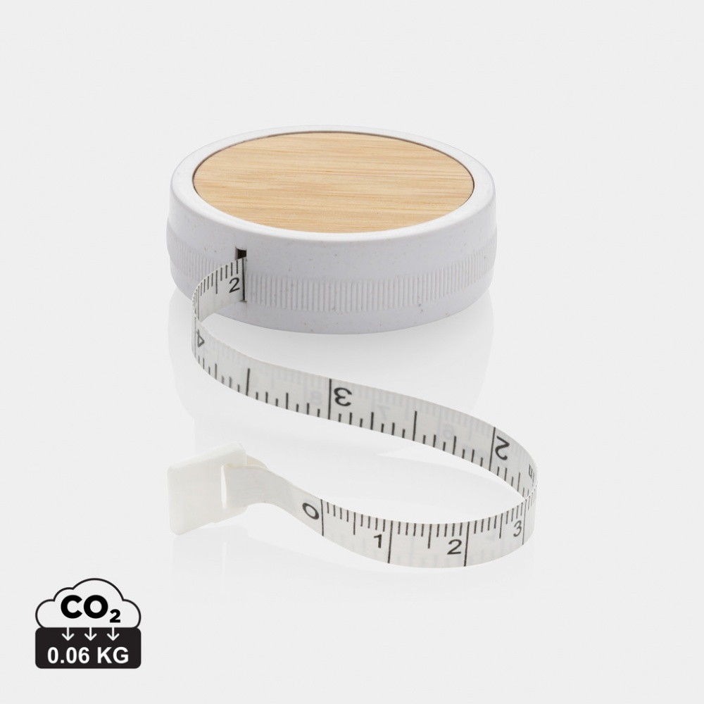 Logo trade promotional gifts picture of: RCS recycled plastic & bamboo tailor tape