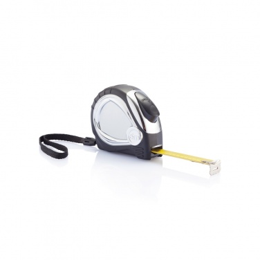 Logo trade promotional merchandise image of: Chrome plated auto stop tape measure