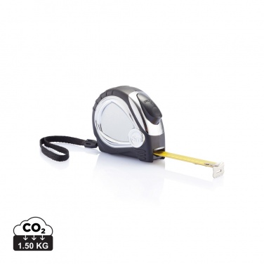 Logo trade promotional products picture of: Chrome plated auto stop tape measure