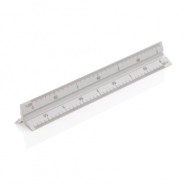 Logo trade corporate gift photo of: 15cm. Aluminum triangular ruler