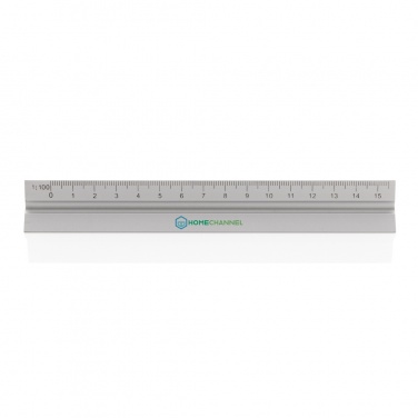 Logo trade promotional products picture of: 15cm. Aluminum triangular ruler