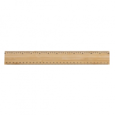 Logo trade promotional giveaways picture of: Timberson extra thick 30cm double sided bamboo ruler