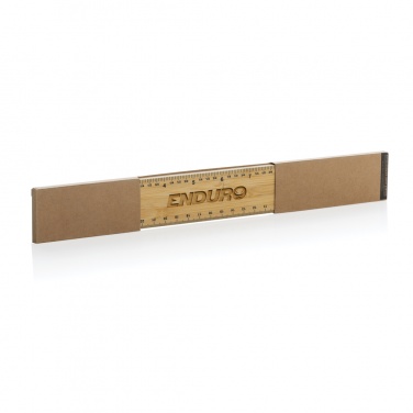 Logotrade promotional product image of: Timberson extra thick 30cm double sided bamboo ruler