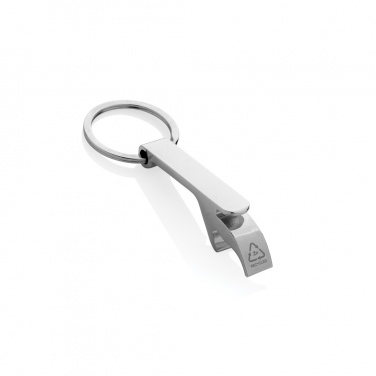 Logotrade promotional merchandise picture of: RCS recycled zinc alloy bottle opener keychain