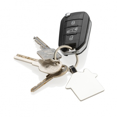 Logo trade promotional merchandise photo of: RCS recycled zinc alloy house keyring