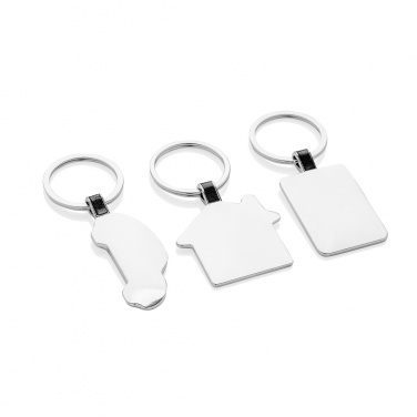 Logo trade promotional products picture of: RCS recycled zinc alloy house keyring