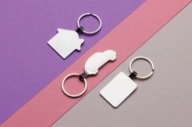 Logo trade business gift photo of: RCS recycled zinc alloy house keyring