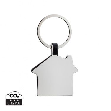 Logo trade corporate gifts picture of: RCS recycled zinc alloy house keyring