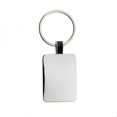 Logotrade promotional product image of: RCS recycled zinc alloy rectangle keyring