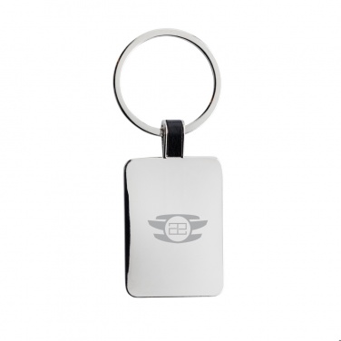 Logo trade promotional items picture of: RCS recycled zinc alloy rectangle keyring